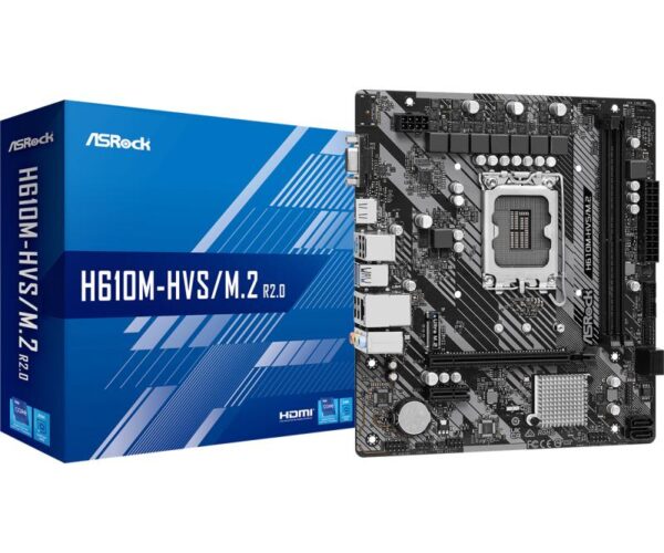 Placa de baza Asrock H610M-HDV/M.2 2.0 LGA 1700, 2x DDR4 - H610M-HVS/M.2 R2.0