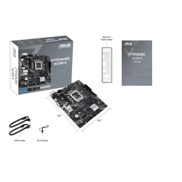 Placa de baza ASUS PRIME 610M-K LGA1700, 2x DDR5, 1x PCIE 4.0 x16 - PRIME H610M-K