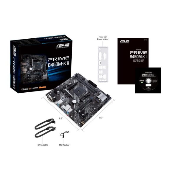 Placa de baza Asus PRIME B450M-K II, Socket AM4