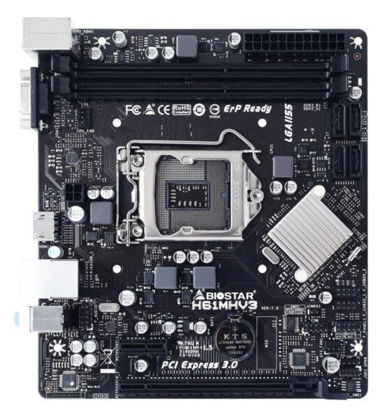 Placa de Baza BIOSTAR H61MV3 7.0 LGA 1155, 2x DDR3, 1x VGA 1x HDMI - H61MHV3
