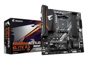 Placa de Baza GIGABYTE B550M AORUS ELITE AX AM4, 4x DDR4
