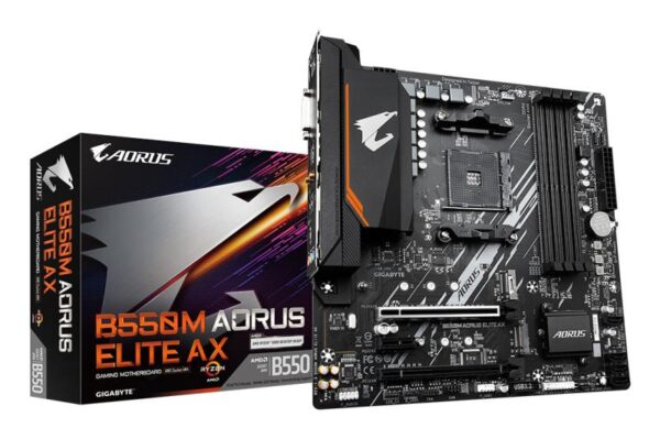 Placa de Baza GIGABYTE B550M AORUS ELITE AX AM4, 4x DDR4
