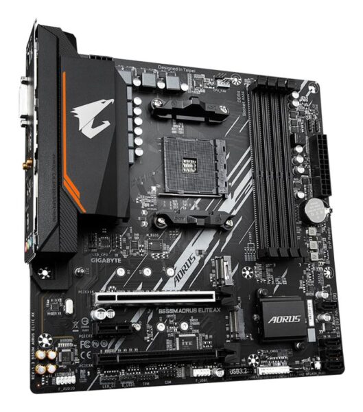 Placa de Baza GIGABYTE B550M AORUS ELITE AX AM4, 4x DDR4
