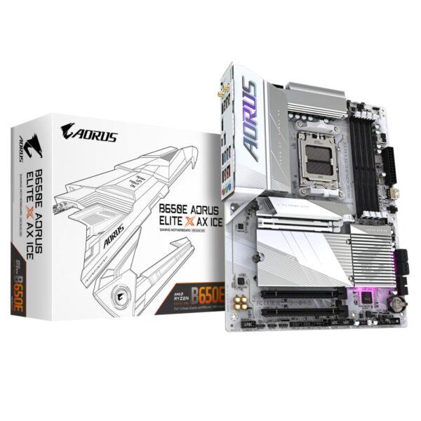 Placa de baza GIGABYTE B650E AORUS ELITE AX ICE AM5, 4x DDR5 - B650E A ELITE X ICE