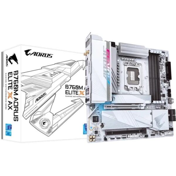 Placa de baza GIGABYTE B760M AORUS ELITE X AX LGA1700 - B760M A ELITE X AX