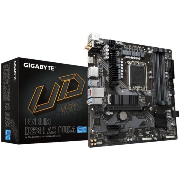 Placa de baza Gigabyte B760M DS3H AX DDR4 LGA1700, 4x DDR4 5333MHz