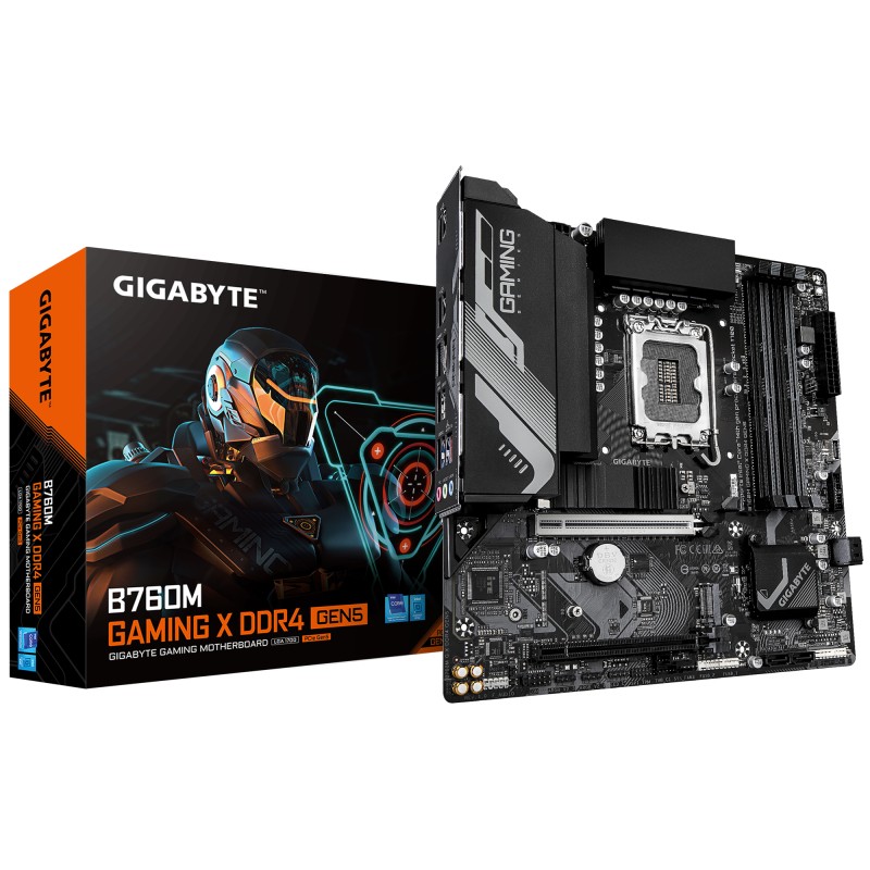 PLaca de baza Gigabyte B760M GAMING X DDR4 LGA1700 - B760M G X DDR4 GEN5 PLaca de baza Gigabyte B760M GAMING X DDR4 LGA1700 - B760M G X DDR4 GEN5