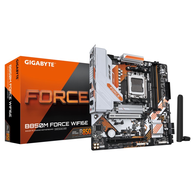 Placa de Baza GIGABYTE B850M FORCE WIFI 6E, 2x DDR5, 1x HDMI, 1x DP - B850M FORCE WF6E Placa de Baza GIGABYTE B850M FORCE WIFI 6E, 2x DDR5, 1x HDMI, 1x DP - B850M FORCE WF6E