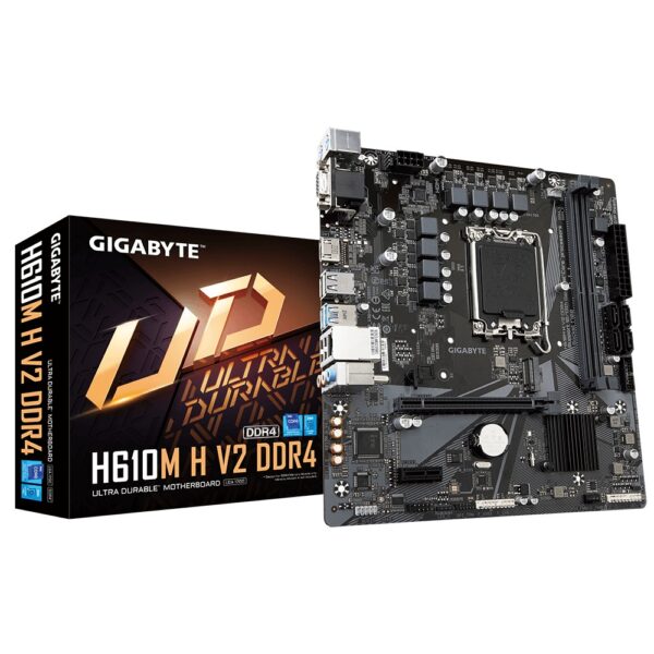 Placa de baza GIGABYTE H610M H V2 LGA1700, 2x DDR4 3200MHz - H610M H V2 DDR4