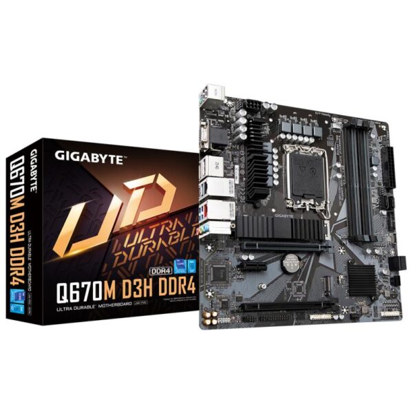 Placa de baza Gigabyte Q670 D3H LGA1700, 4x DDR4, 1x D-Sub - Q670M D3H DDR4