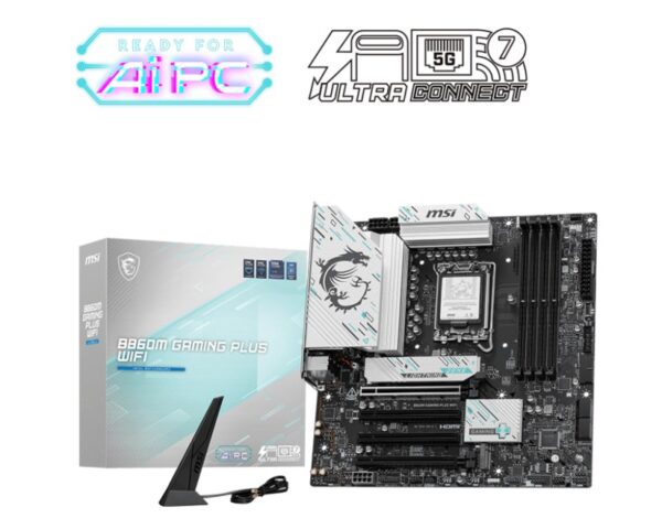 Placa de Baza MSI B860M GAMING PLUS WIFI LGA1851, 4x DDR5