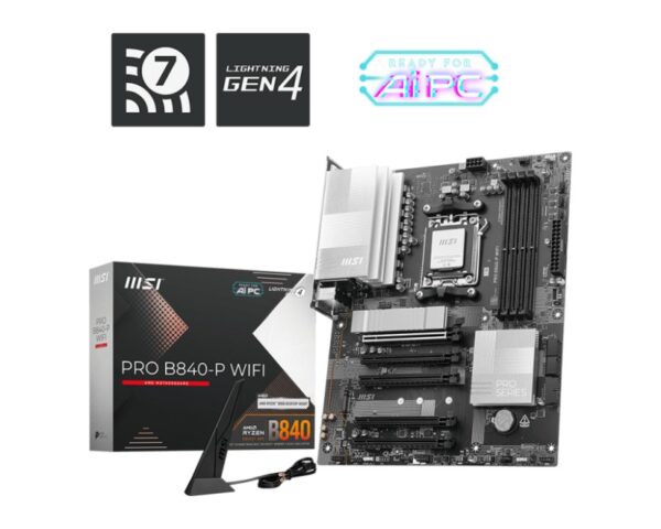 Placa de Baza MSI PRO B840-P WIFI AM5, 4x DDR5, 1x HDMI