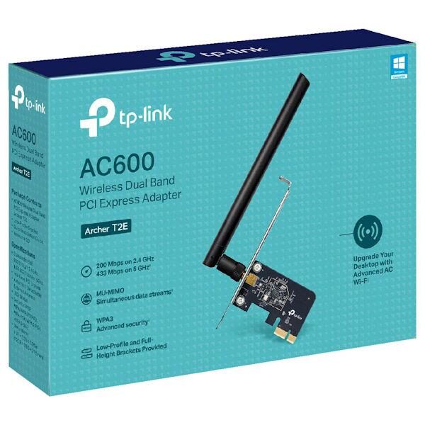 Placa de retea wireless TP-LINK Archer T2E, AC600, WiFI 5, Dual-Band