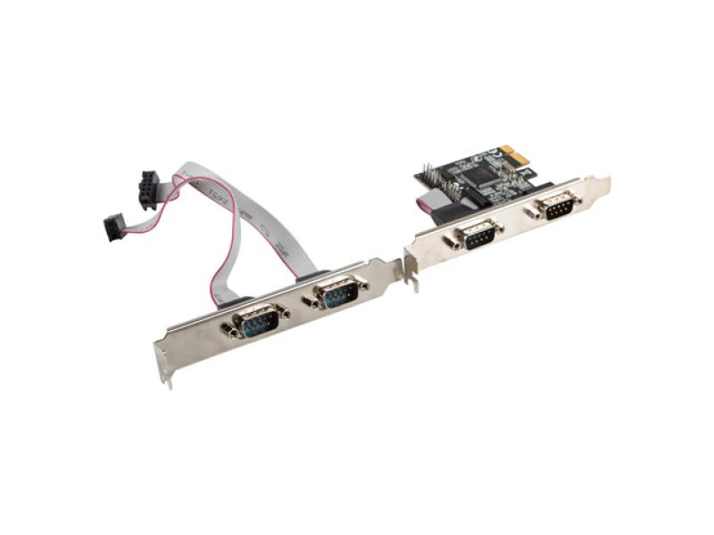 Placă PCI Express x1 4x DB-9 (COM) low-profile - PCE-DB9-004 Placă PCI Express x1 4x DB-9 (COM) low-profile - PCE-DB9-004