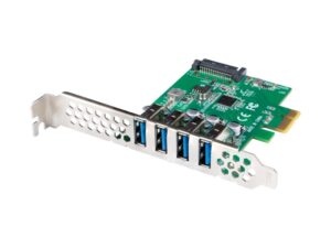 Placă PCI Express x1 4x USB-A 3.1 Gen1 low-profile - PCE-US3-004
