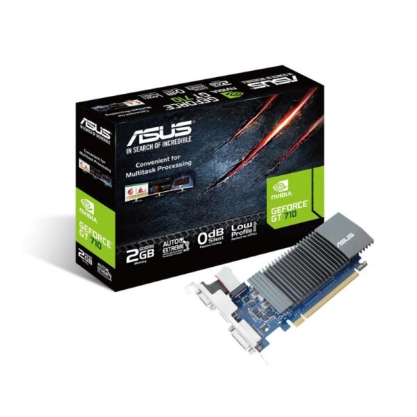 Placa video ASUS GeForce® GT 710, 2 GB GDDR5, 64 bit - GT710-SL-2GD5-BRK