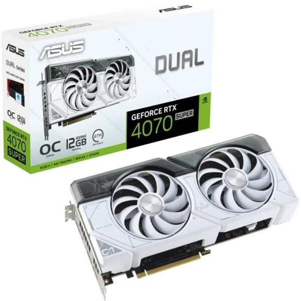 Placa video ASUS GeForce RTX 4070 SUPER DUAL OC - DUAL-RTX4070S-O12G-WHITE