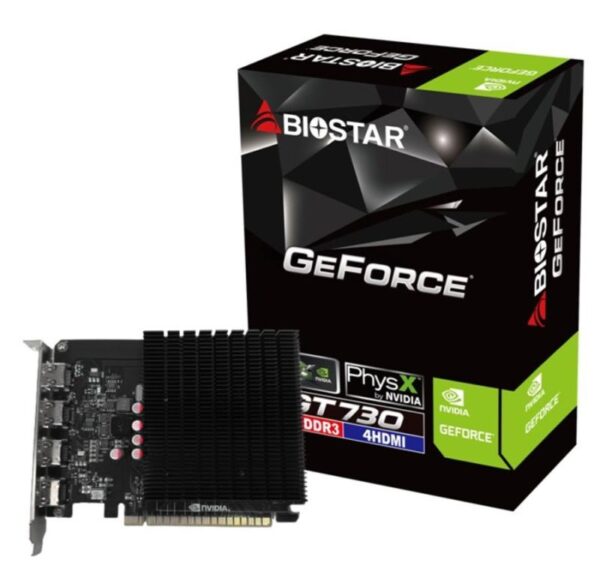 Placa Video BIOSTAR GEFORCE GT730 4GB DDR3 128 bit, PCIE 2.0 - GT730-4GB