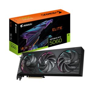 Placa Video GIGABYTE AORUS GEFORCE RTX 5060 ELITE 8GB GDDR7 128 bit - GV-N5060AORUS E-8GD