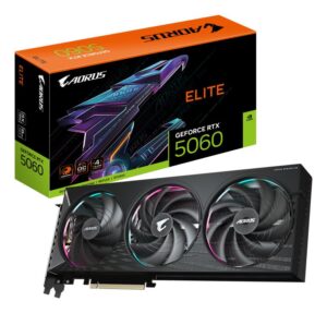 Placa Video GIGABYTE AORUS GEFORCE RTX 5060 ELITE 8GB GDDR7 128 bit - GV-N5060AORUS E-8GD