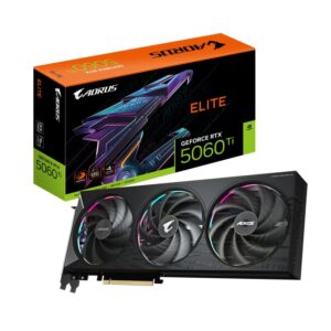 Placa Video GIGABYTE AORUS GEFORCE RTX 5060 TI ELITE - GV-N506TAORUS E-16GD