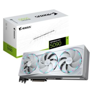Placa Video GIGABYTE AORUS GEFORCE RTX 5090 STEALTH ICE - GV-N5090AORUSST ICE-32GD