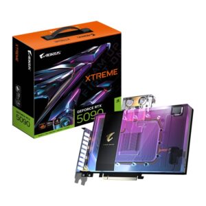 Placa Video GIGABYTE AORUS GEFORCE RTX 5090 XTREME WATERFORCE - GV-N5090AORUSX WB-32GD