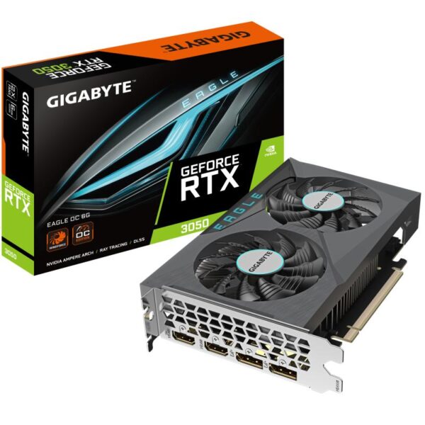 Placa Video Gigabyte GeForce RTX 3050 EAGLE OC 6G GDDR6 96 bit - GV-N3050EAGLE OC-6GD