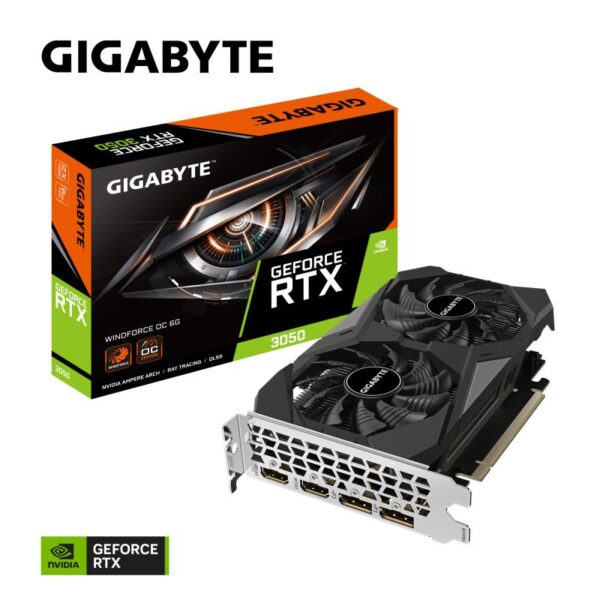 Placa Video GIGABYTE GEFORCE RTX 3050 WINDFORCE OC 6GB GDDR6 96 bit - GV-N3050WF2OC-6GD