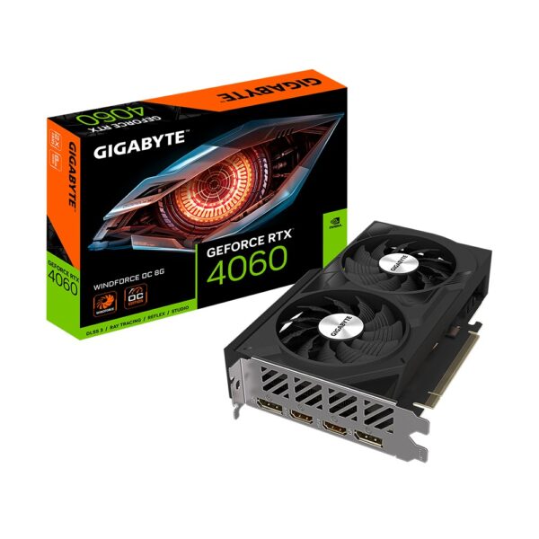 Placa video Gigabyte GeForce RTX 4060 WINDFORCE OC 8GB - GV-N4060WF2OC-8GD