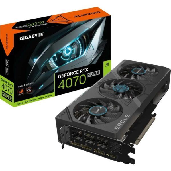 Placa video GIGABYTE GeForce RTX 4070 SUPER EAGLE OC - GV-N407SEAGLE OC-12GD