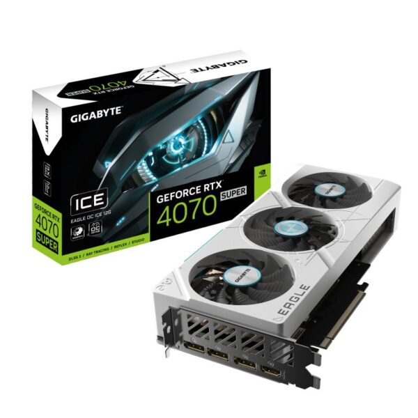 Placa Video GIGABYTE GeForce RTX™ 4070 SUPER EAGLE OC - GV-N407SEAGLEOCICE-12GD