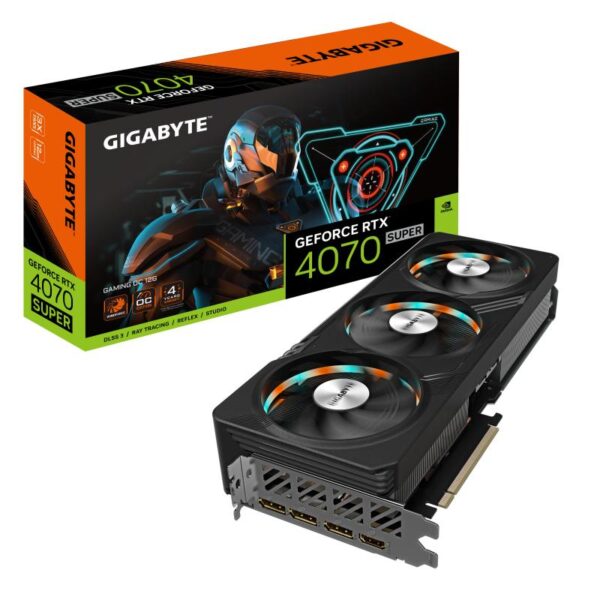 Placa video GIGABYTE GeForce RTX 4070 SUPER GAMING OC - GV-N407SGAMING OC-12GD