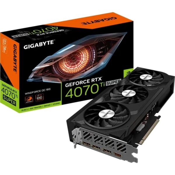 Placa video GIGABYTE GeForce RTX 4070 Ti SUPER WINDFORCE - GV-N407TSWF3OC-16GD