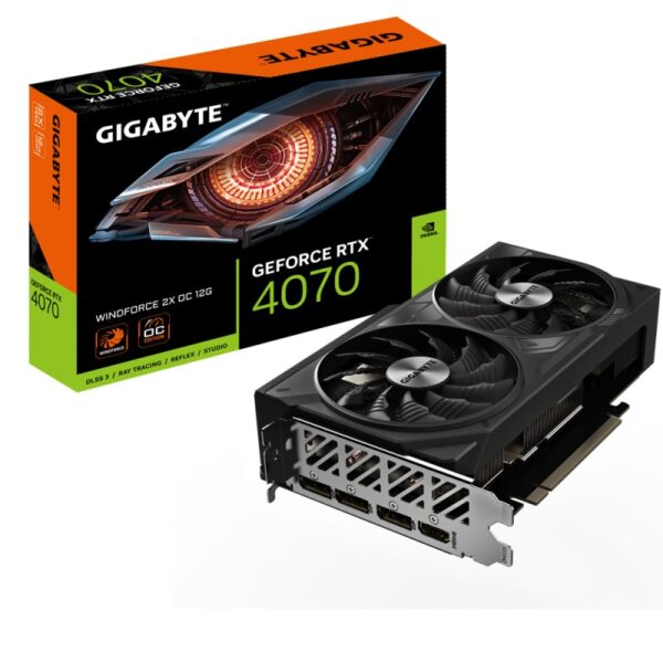 Placa Video GIGABYTE GEFORCE RTX 4070 WINDFORCE 2X OC - GV-N4070WF2OC-12GD