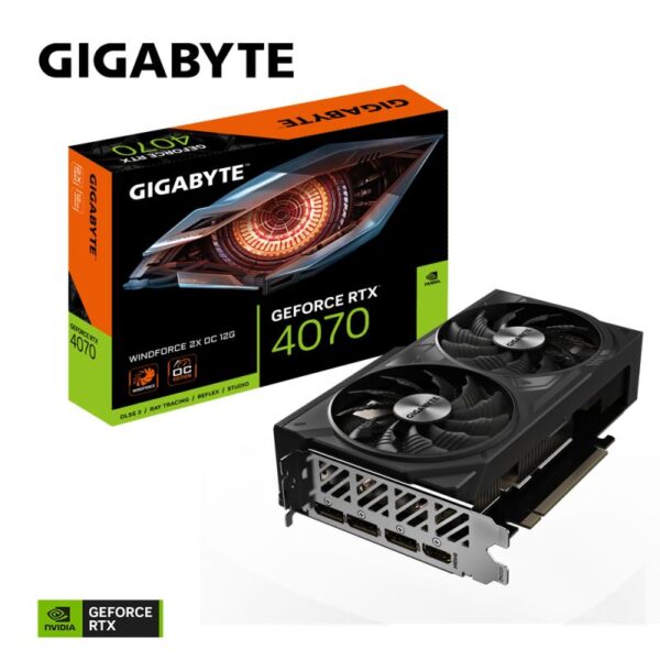 Placa Video GIGABYTE GEFORCE RTX 4070 WINDFORCE 2X OC - GV-N4070WF2OC-12GD