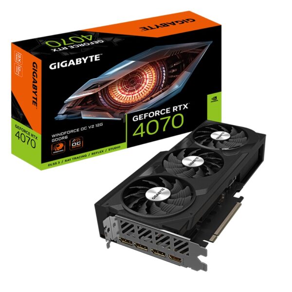 Placa Video GIGABYTE GEFORCE RTX 4070 WINFORCE OC V2 - GV-N4070WF3OCV2-12GD