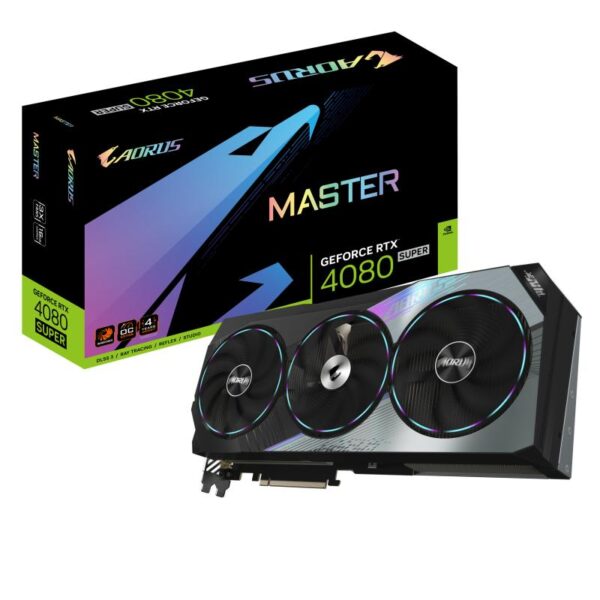 Placa Video GIGABYTE GEFORCE RTX 4080 AORUS SUPER MASTER - GV-N408SAORUS M-16GD