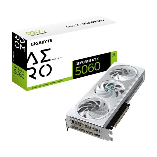 Placa Video GIGABYTE GEFORCE RTX 5060 AERO OC 8GB GDDR7 128 bit - GV-N5060AERO OC-8GD