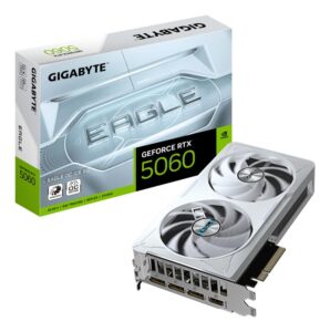 Placa Video GIGABYTE GEFORCE RTX 5060 EAGLE OC ICE 8GB GDDR7 128 bit - GV-N5060EAGLEOC ICE-8GD