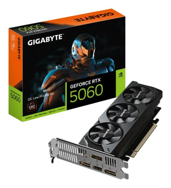 Placa Video GIGABYTE GEFORCE RTX 5060 OC LOW PROFILE 8GB GDDR7 128 bit - GV-N5060OC-8GL