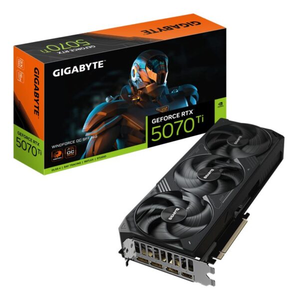 Placa Video GIGABYTE GEFORCE RTX 5070 TI WINDFORCE OC - GV-N507TWF3OC-16GD