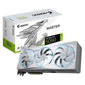 Placa Video GIGABYTE NVIDIA AORUS GEFORCE RTX 5090 MASTER - GV-N5090AORUSM ICE-32GD