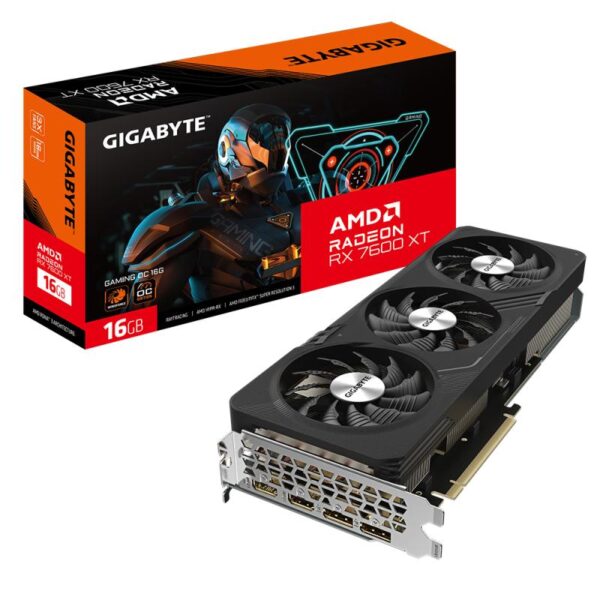 Placa Video GIGABYTE RADEON RX 7600 XT GAMING OC - GV-R76XTGAMING OC-16GD