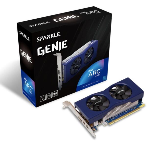 Placa Video INTEL SPARKLE ARC A380 GENIE 6GB GDDR6 96 bit - SA380G-6G A380 GENIE