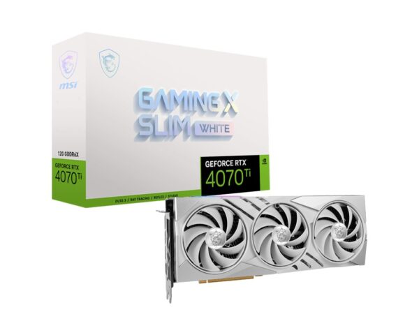 Placa Video MSI GeForce RTX™ 4070 GAMING X SLIM - GEFORCE RTX 4070 GAMING X SLIM WHITE 12G