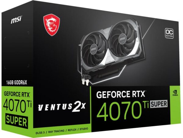 Placa Video MSI GeForce RTX 4070 Ti SUPER VENTUS 2X