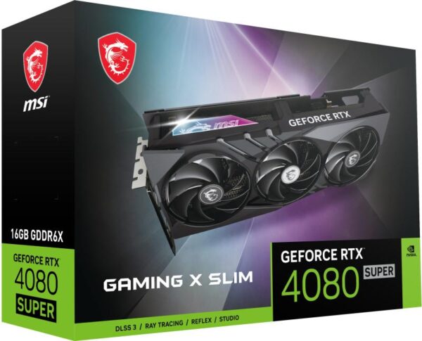 Placa Video MSI GeForce RTX 4080 SUPER GAMING X SLIM