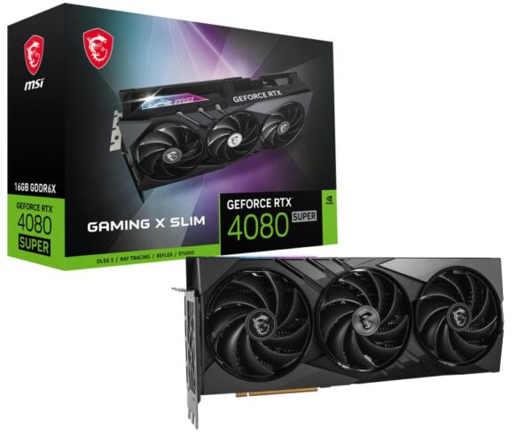 Placa Video MSI GeForce RTX 4080 SUPER GAMING X SLIM