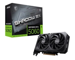 Placa Video MSI GEFORCE RTX 5060 SHADOW 2X OC 8GB GDDR7 128 bit